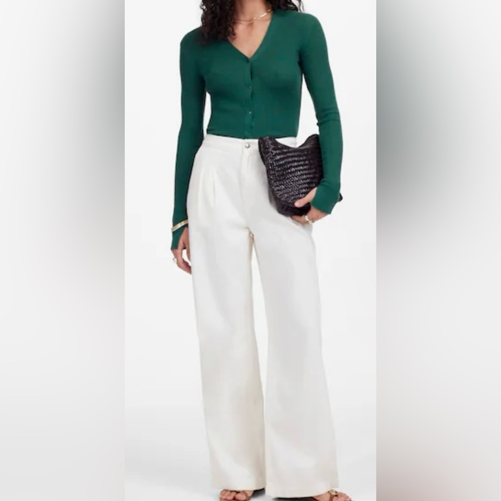 Madewell Cream Wide Leg Pants